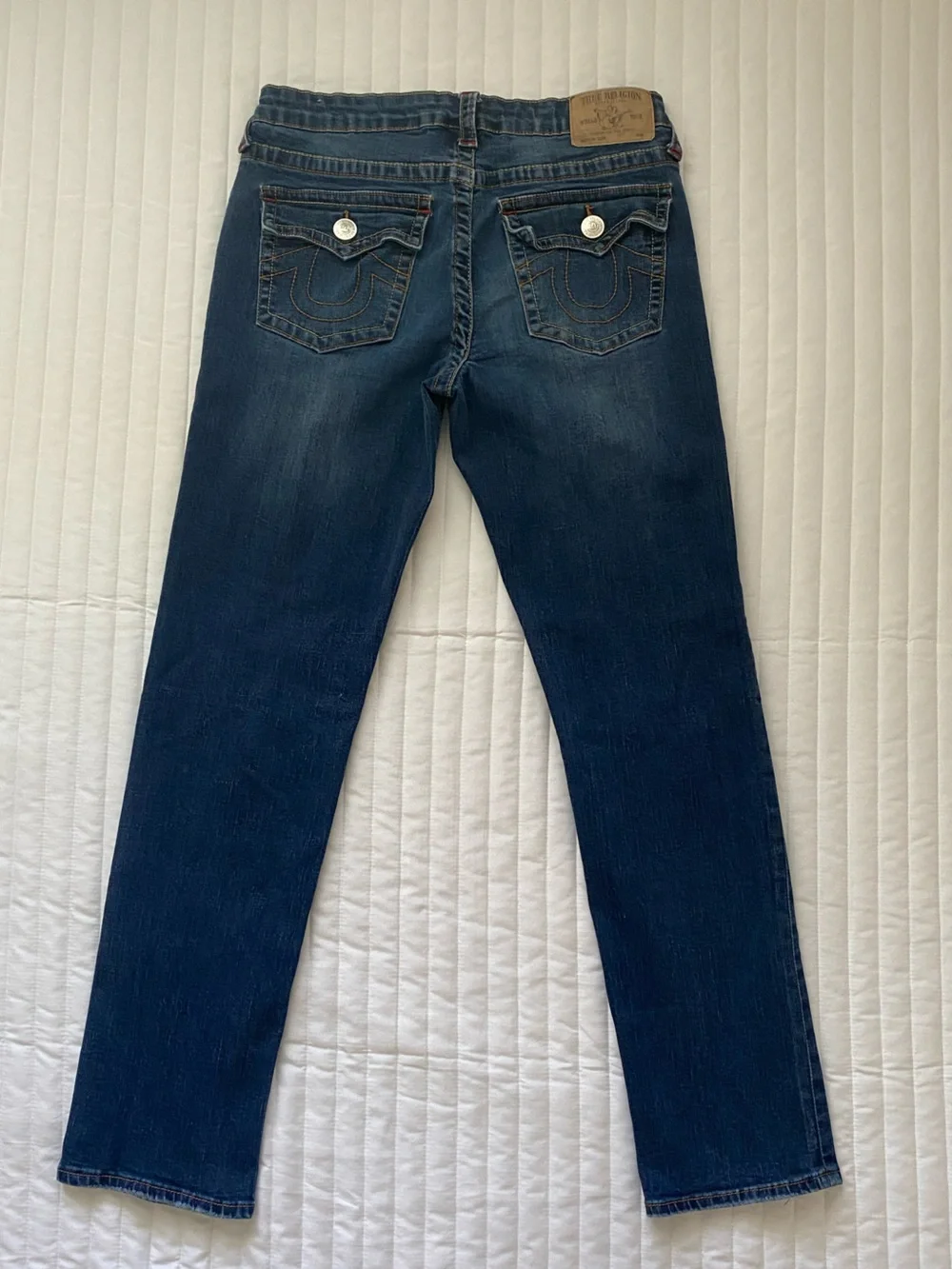 True Religion Boy’s Dark Blue Slim Straight Jeans